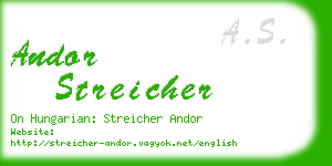 andor streicher business card